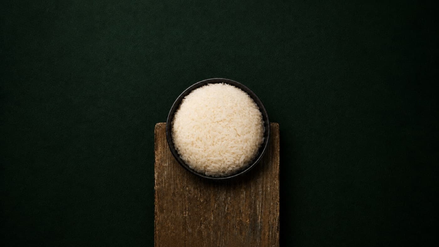 A bowl of steamed fragrant rice
